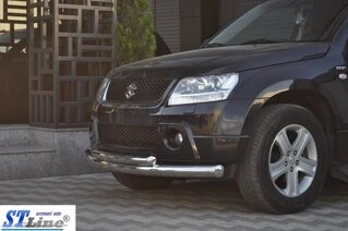 Передній подвійний вус 60/42мм (нерж) для Suzuki Grand Vitara 2005-2017 рр