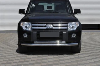 Передній захист ST014 (нерж.) 60/60 мм для Mitsubishi Pajero Wagon IV
