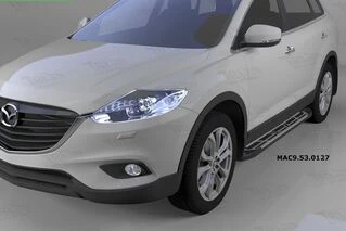 Бокові пороги Sunrise (2 шт., Алюміній) для Mazda CX-9 2007-2016рр
