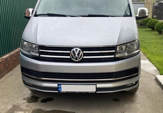 Накладки на решітку бампера 2015-2019 (3 шт, нерж) для Volkswagen T6