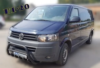 Кенгурятник WT003 Black (нерж) для Volkswagen T5 2010-2015 рр