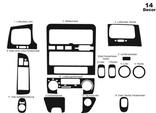 Накладки на панель (1995-1998) Дерево для Toyota Carina E