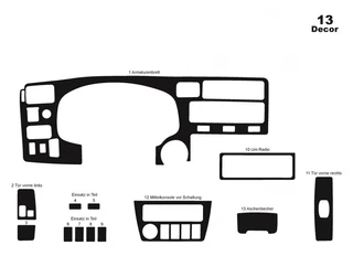 Накладки на панель Алюміній для Toyota Rav 4 1996-2001 рр