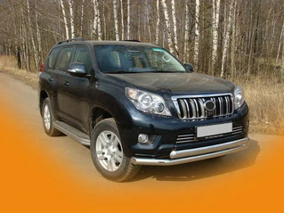 Передній захист ST014 (нерж) 70/42 мм для Toyota Land Cruiser Prado 150