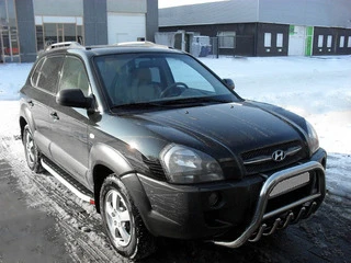 Бокові пороги Fullmond (2 шт, алюм.) для Hyundai Tucson JM 2004- рр