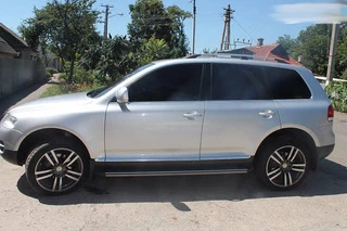 Рейлінги Хром (Пласт. Ніжки) Металева ніжка для Volkswagen Touareg 2002-2010 рр