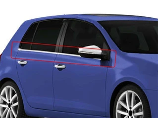 Молдинг скла (4 шт, нерж) Carmos - Турецька сталь для Volkswagen Golf 6