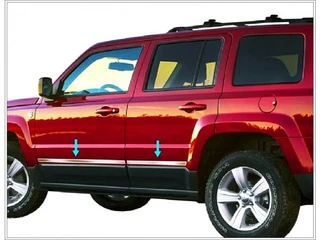 Молдинг дверей (нерж) для Jeep Cherokee/Liberty 2007-2013рр