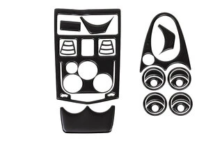 Накладки на панель (варіант 2) Карбон для Renault Logan MCV 2005-2013 рр