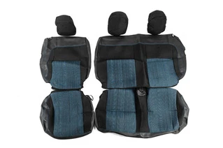 Авточохли (тканина і шкірозамінник, Premium) Повний салон для Peugeot Partner Tepee 2008-2018 рр