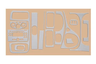 Накладка на торпеду (великий комплект) Алюміній для Opel Vivaro 2001-2015 рр