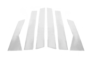 Накладки на дверні стійки (6 шт, нерж) для Volvo S90/V90 2016- рр