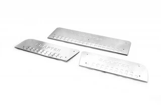 Накладки на внутрішні пороги (OmsaLine) 3 шт, OmsaLine - Італійська нержавіюча сталь для Volkswagen Crafter 2006-2016 рр