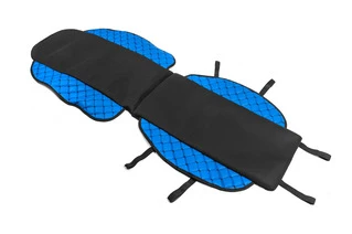 Накидка на сидіння ECO і тканина (1 шт, Синій з чорною ниткою-2025 тканина)