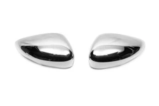 Накладки на дзеркала (2 шт) Carmos - Турецька сталь для Ford Fiesta 2008-2017 рр