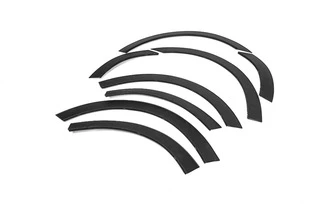 Накладки на арки (8 шт, чорні) HB &ndash; метал для Renault Megane III 2009-2016 рр