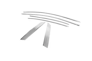 Верхня окантовка скла HB (6 шт, нерж.) для Ford Focus II 2005-2008 рр