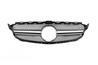 Передня решітка AMG Silver 2018-2025, без камери для Mercedes C-сlass W205 рр