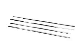 Зовнішня окантовка вікон (4 шт, нерж) OmsaLine - Італійська нержавійка для Honda Civic Sedan VII 2001-2006 рр