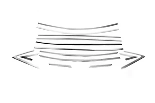 Повний комплект обведення стекол (14 шт., нерж.) для Hyundai Accent 2011-2017 рр