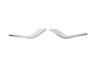 Накладки на противотуманки (2018-2025, 2 шт, нерж) Carmos - Турецька сталь для Ford Courier рр