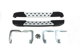 Бокові пороги DOT-Line за колесом (2 шт., Алюм.) ExtraLong для Mercedes Sprinter W906 2006-2018 рр