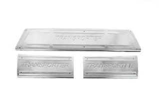 Накладки на внутрішні пороги Carmos V3 (3 шт, нерж) для Volkswagen T5 Transporter 2003-2010 рр