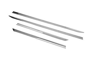 Накладки на дверний молдинг (нерж) Carmos - Турецька сталь для Renault Clio V 2019- рр