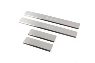 Накладки на пороги Натанико (нерж) Стандарт - стрічка Lohmann, 0.5 мм для Suzuki Swift 2010-2017 рр