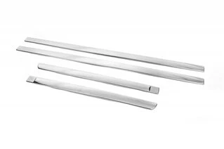 Молдинг дверний (4 шт, нерж.) OmsaLine - Італійська нержавійка для Ford C-Max 2004-2010 рр