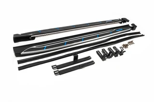 Бокові пороги OEM V4 (2016-2018, 2 шт, алюміній) для Toyota Rav 4 рр