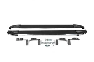 Бокові пороги Omsa Black (2 шт., алюм.) для Peugeot Bipper