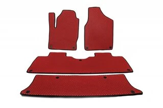 Килимки EVA (3 ряди, червоні) для Seat Alhambra 1996-2010 рр