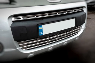 Накладки на решітку (2 част., нерж.) OmsaLine - Італійська нержавійка для Peugeot Partner Tepee 2008-2018 рр