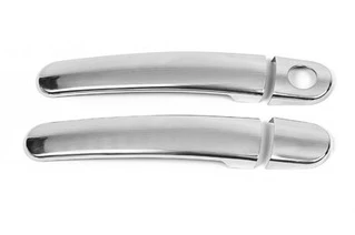 Накладки на ручки (нерж) 2 шт, Carmos - Турецька сталь для Seat Leon 2005-2012 рр