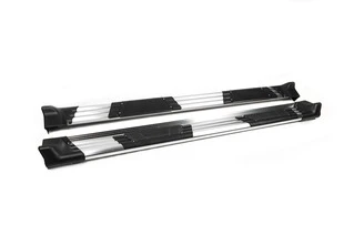 Бокові пороги OEM (2 шт, алюм) для Honda CRV 2001-2006 рр