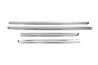 Молдинг дверний (4 шт, нерж.) Carmos - Турецька сталь для Fiat Doblo I 2001-2005 рр