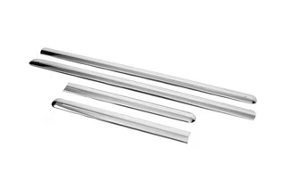 Молдинги на двері (4 шт., нерж.) Коротка, Carmos - Турецька сталь для Ford Connect 2010-2013 рр