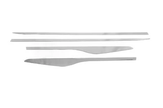 Молдинг дверної прямий (4 шт, нерж) Хром для Renault Clio IV 2012-2019 рр