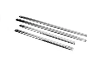 Молдинг дверний (4 шт, нерж) Стандартна база, Carmos - Турецька сталь для Volkswagen Caddy 2010-2015 рр
