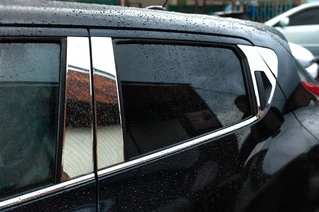 Молдинг дверних стійок (8 шт, нерж) для Nissan Juke 2010-2019 рр