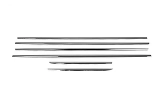 Окантовка вікон (6 шт, нерж) OmsaLine - Італійська нержавійка для Toyota Land Cruiser Prado 150