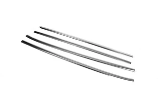 Молдинг скла (4 шт, нерж) для Peugeot 208 2012-2019 рр