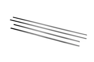 Нижня окантовка стекол (4 шт, нерж) OmsaLine - Італійська нержавійка для Renault Fluence 2009-2016 рр