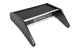 Полиця на панель (Чорна з чорною ниткою) для Mercedes Sprinter W906 2006-2018 рр