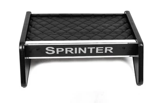 Полиця на панель (1995-2000, Чорна з чорною ниткою) TDI (на панель) для Mercedes Sprinter W901/902/903/904/905 рр