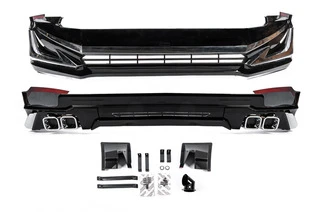 Накладки на передній і задній бампер Modelista V3-LED (2017-) Білий колір для Toyota Land Cruiser Prado 150