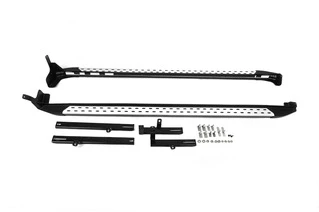 Бокові пороги OEM-BMW-V2 (2 шт, пластик) для Hyundai IX-35 2010-2015 рр