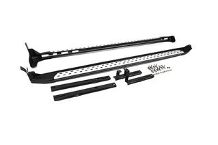 Бокові пороги OEM-BMW-V2 (2 шт, пластик) для Hyundai IX-35 2010-2015 рр