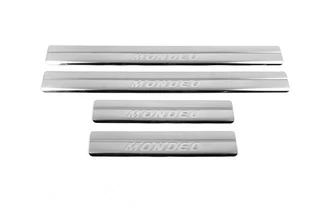 Накладки на пороги OmsaLine (4 шт, нерж.) для Ford Mondeo 2000-2007 рр